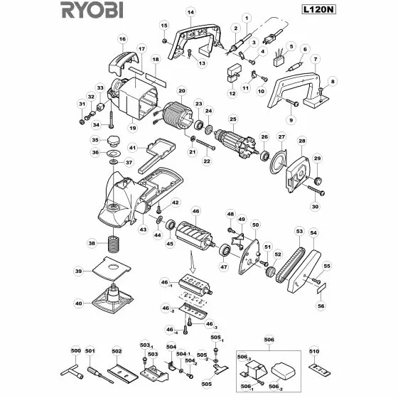 Ryobi L120N Spare Parts List Type: 1000083938